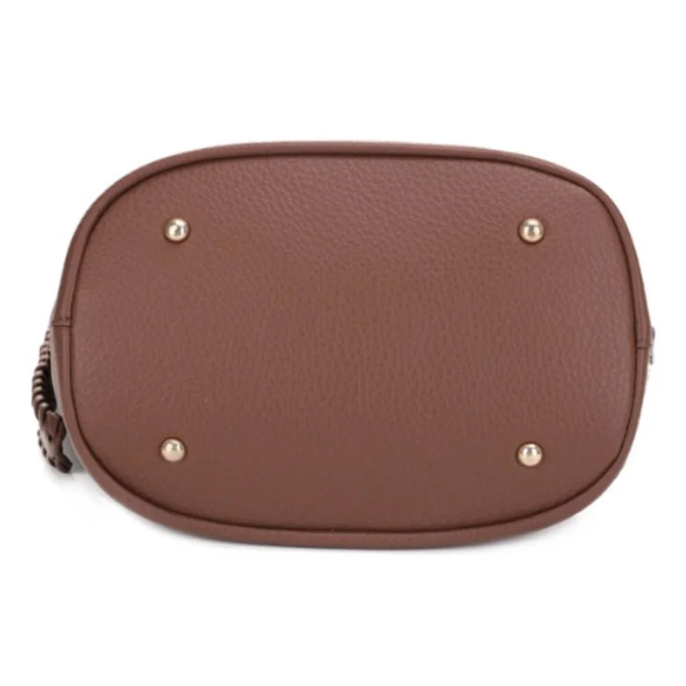 2-IN-1 Large Braided Handle Strap Hobo with Matching Pouch Set